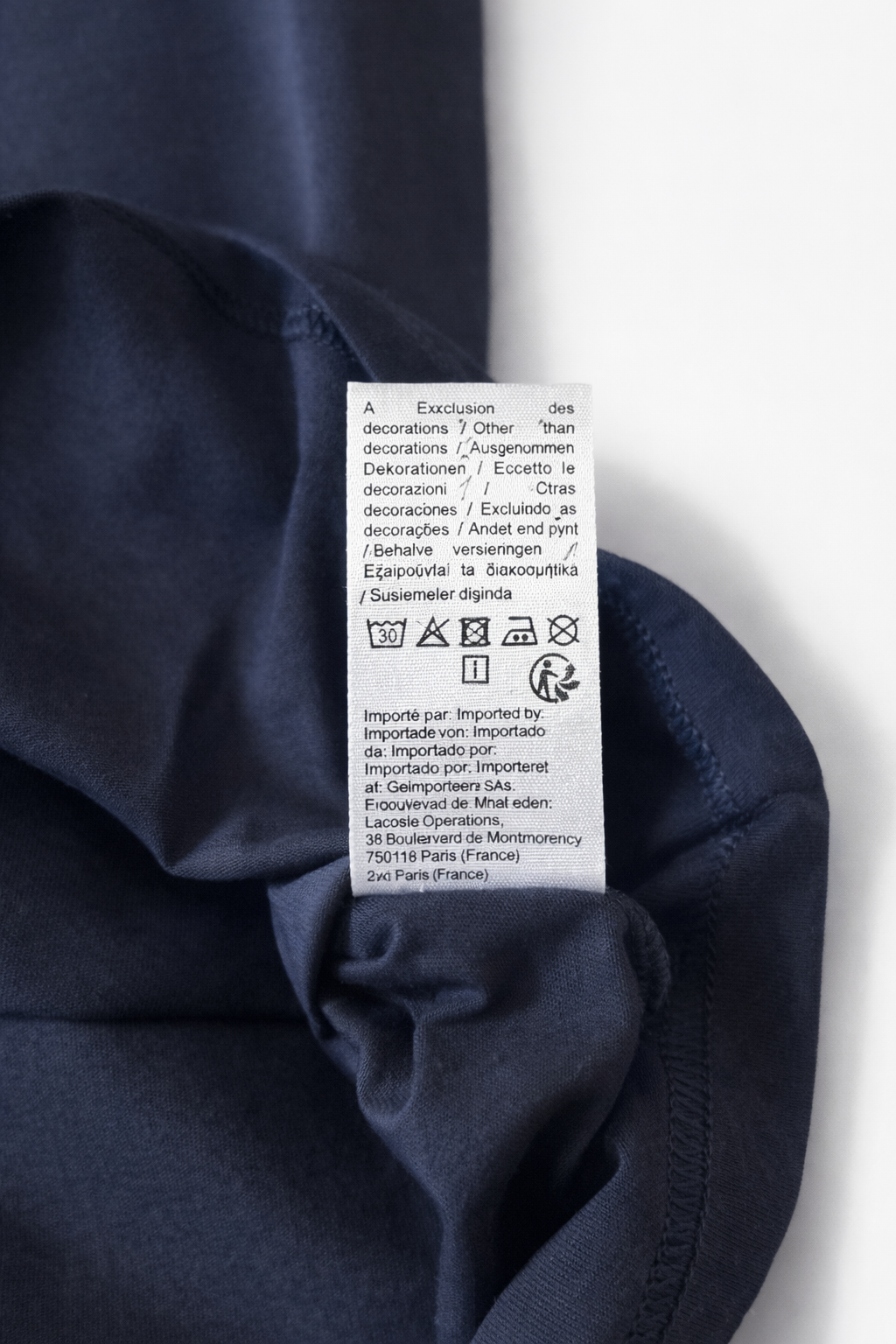 T-shirt Lacoste Azul-escuro Classic Fit - Original com Logo Bordado