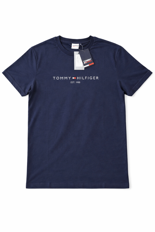 T-shirt Tommy Hilfiger Azul Escuro - Logo Bordado | Original