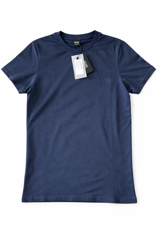 T-shirt Hugo Boss Azul-Escuro - Logo Bordado | Original