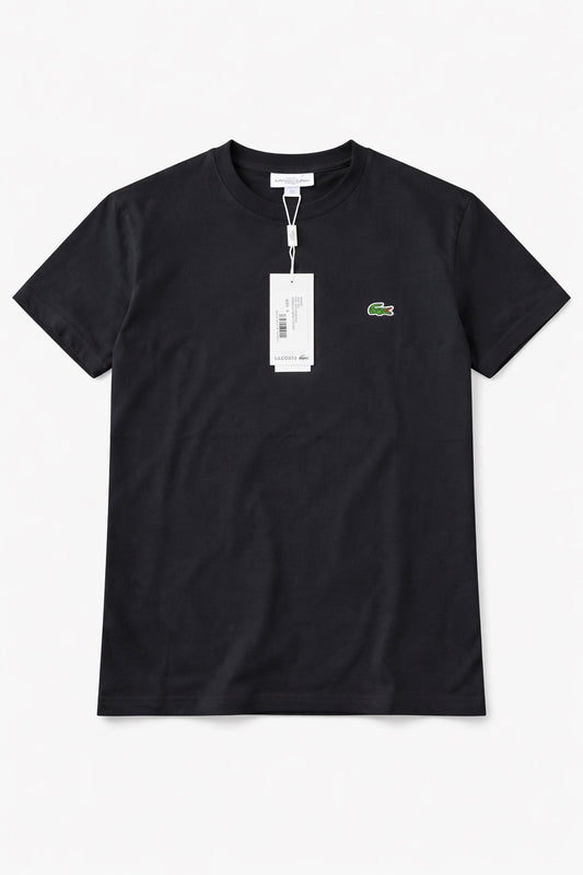 T-shirt Lacoste Preta Classic Fit - Original com Logo Bordado