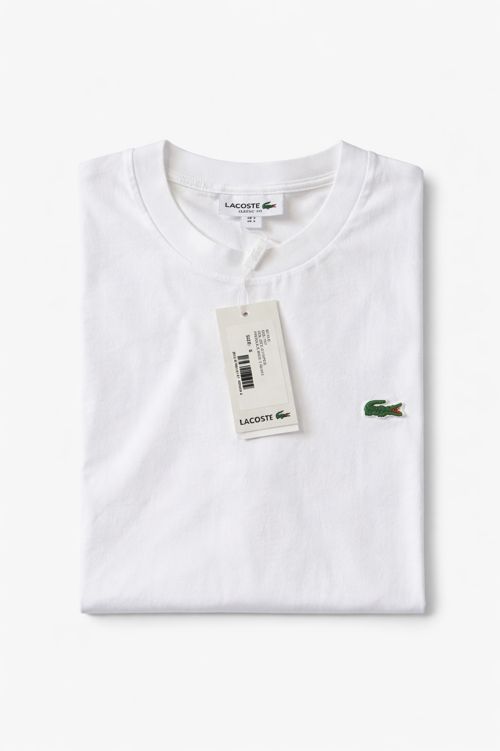 T-shirt Lacoste Branca Classic Fit - Original com Logo Bordado