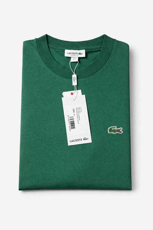 T-shirt Lacoste Verde Classic Fit - Original com Logo Bordado