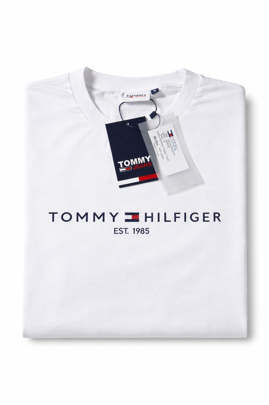 T-shirt Tommy Hilfiger Branca - Logo Bordado | Original