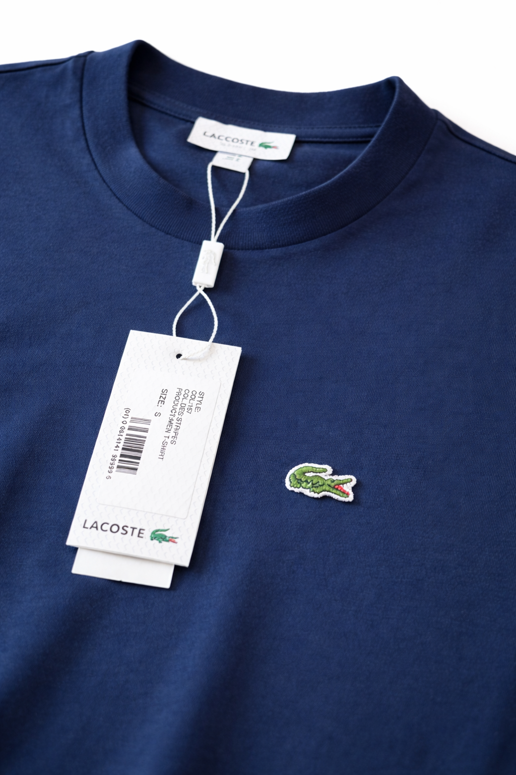 T-shirt Lacoste Azul-escuro Classic Fit - Original com Logo Bordado