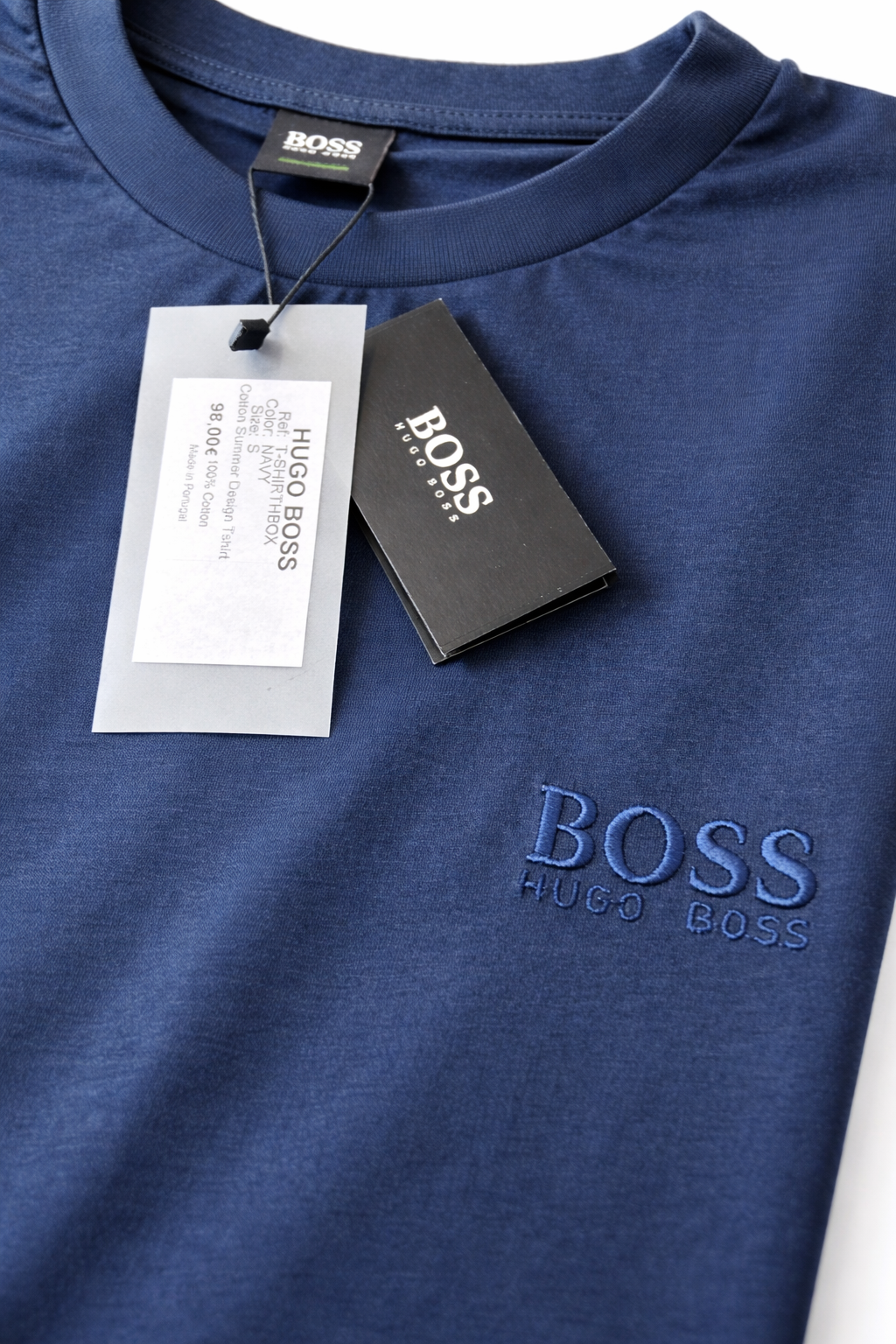 T-shirt Hugo Boss Azul-Escuro - Logo Bordado | Original