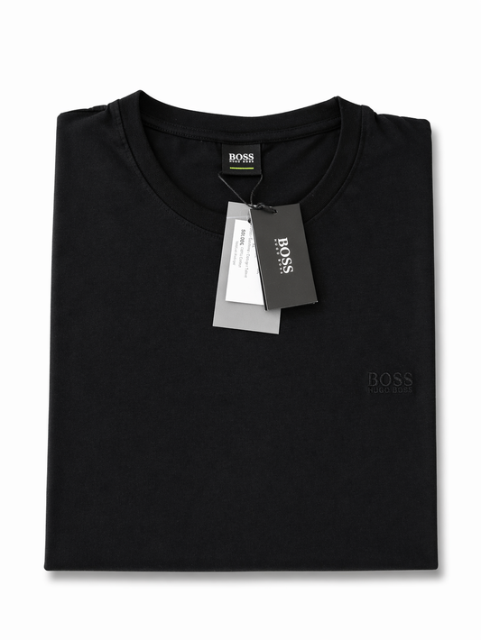 T-shirt Hugo Boss Preta - Logo Bordado | Original