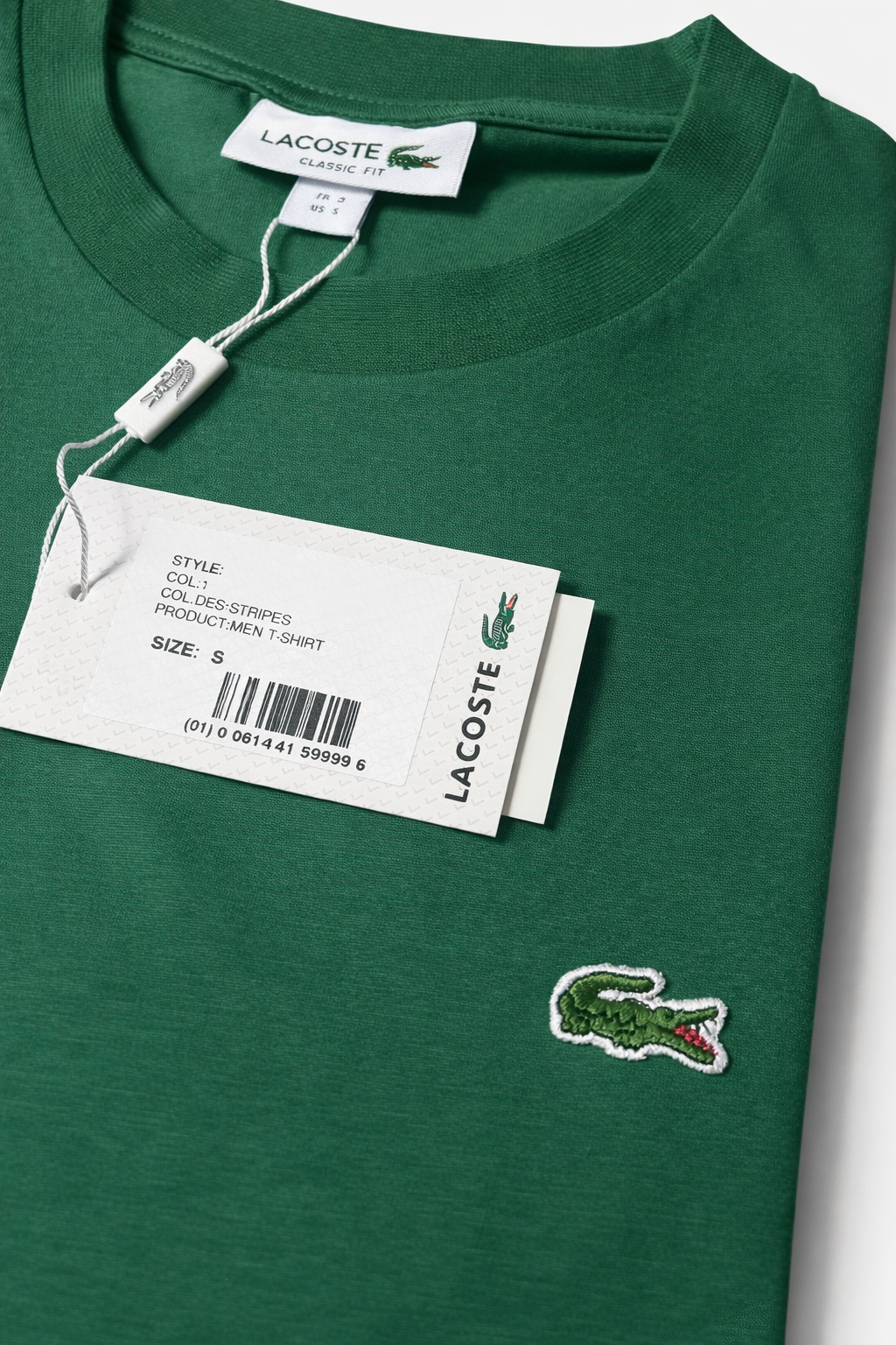 T-shirt Lacoste Verde Classic Fit - Original com Logo Bordado