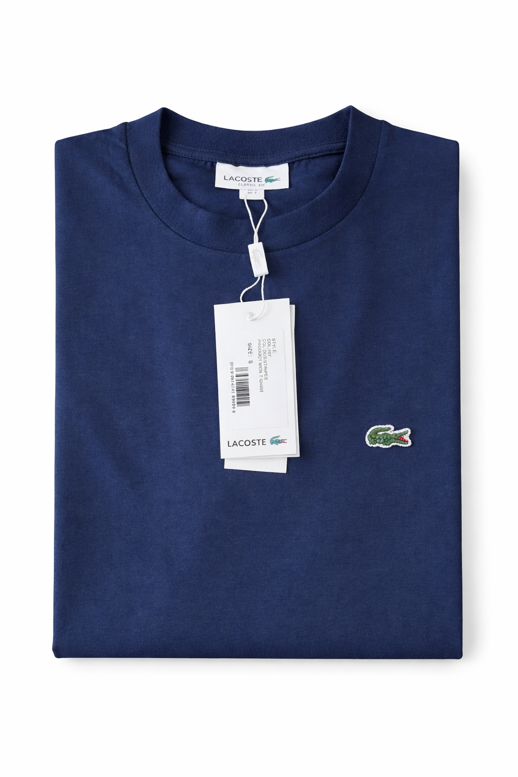 T-shirt Lacoste Azul-escuro Classic Fit - Original com Logo Bordado