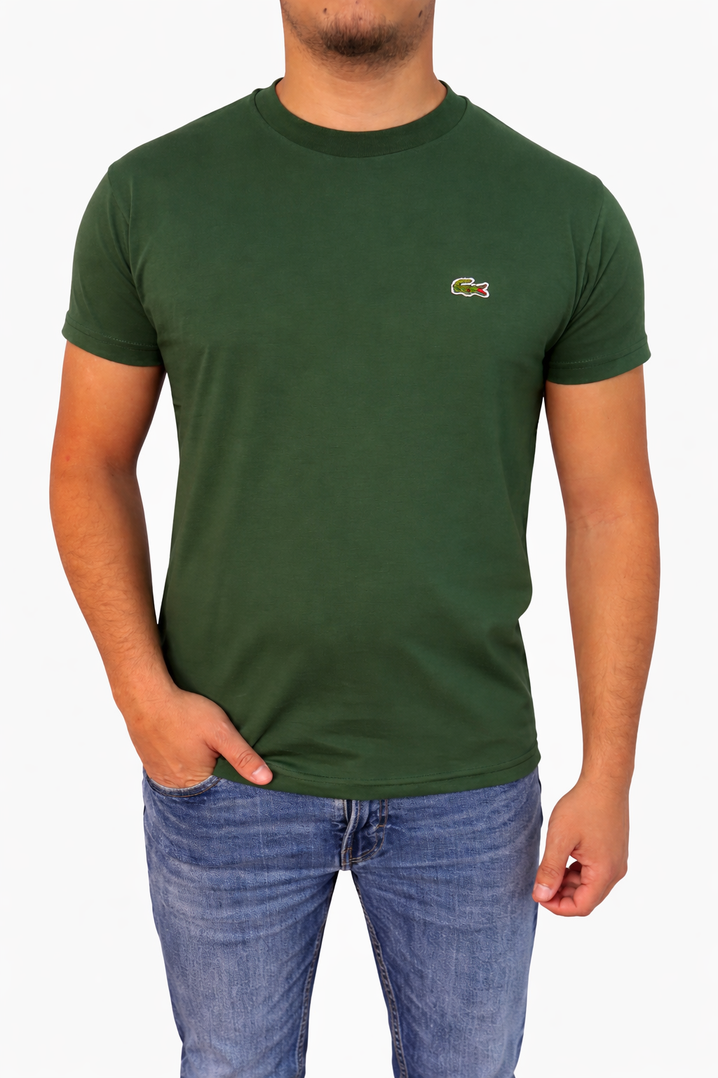 T-shirt Lacoste Verde Classic Fit - Original com Logo Bordado