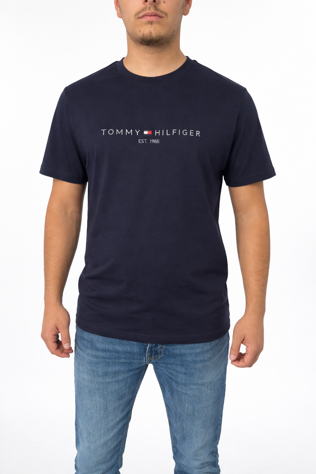 T-shirt Tommy Hilfiger Azul Escuro - Logo Bordado | Original