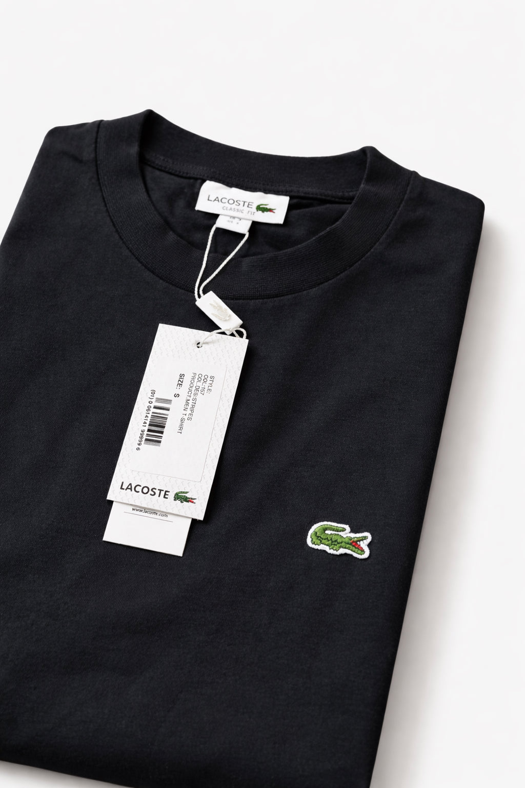 T-shirt Lacoste Preta Classic Fit - Original com Logo Bordado